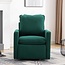 Dxacvkc 29" W Swivel Barrel Sofa Chair, 360 Degree Modern Swivel Chair, Simple Accent Armchair with Wide Upholstered and Pillow for Bedroom, Living Room, Emerald