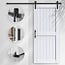 EaseLife 36in x 84in Sliding Barn Door with 6.6FT Barn Door Hardware Track Kit Included,Solid LVL Wood Slab Covered with Water-Proof & Scratch-Resistant PVC Surface,DIY Assembly,Easy Install,White