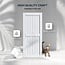 EaseLife 36in x 84in Sliding Barn Door with 6.6FT Barn Door Hardware Track Kit Included,Solid LVL Wood Slab Covered with Water-Proof & Scratch-Resistant PVC Surface,DIY Assembly,Easy Install,White