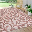 JONATHAN Y SMB117B-5 Vine All Over Indoor Outdoor Area Rug Bohemian Coastal Easy Cleaning Bedroom Kitchen Backyard Patio Non Shedding, 5 X 8, Red/Beige