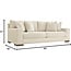 Signature Design by Ashley Maggie Contemporary Upholstered Sofa with Accent Pillows, Off-White