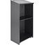VEVOR Podium Stand 47‘’ Hostess Stand with 4 Rolling Wheels Pulpits for Churches with Storage Shelves and Slant Desktop Lecterns & Podiums for Church Office School Home Black