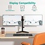 WALI Free Standing Dual LCD Monitor Fully Adjustable Desk Mount Fits 2 Screens up to 27 inch, 22 lbs. Weight Capacity per Arm, with Grommet Base (MF002), Black
