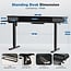 DUMOS 63 Inch Electric Standing Desk with Double Drawers Height Adjustable Sit Stand Up PC Work Table Ergonomic Rising Home Office Computer Workstation with Storage Shelf