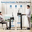 DUMOS 63 Inch Electric Standing Desk with Double Drawers Height Adjustable Sit Stand Up PC Work Table Ergonomic Rising Home Office Computer Workstation with Storage Shelf