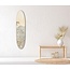 Creative Co-Op Coastal Decorative Surfboard Wall Décor for Living Room; Contemporary Wave Design Overlaid On Light Natural Wood, 65.5"