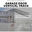 Garage Door Vertical Track Replacement – Set of Left and Right for 7 Foot Tall - Garage Door Rails Galvanized Steel Hardware Door Rails for Residential/Light Commercial Side Tracks for 2-inch Rollers