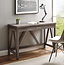 Walker Edison Rustic Farmhouse Wood Computer Writing Desk Home Office Workstation Small, 46 Inch, Grey