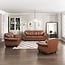 Lexicon Guthrie Leather Match Living Room Sofa, Camel Brown