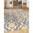 Moroccan Trellis Contemporary Gray/Yellow 7'10" x 10'2" Indoor Area Rug
