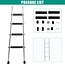 OUTPRIZE 60" RV Bunk Ladder, 4 Step Integrated Aluminum Camper Bunk Bed Ladder with Rubber Foot Pads, Sliver