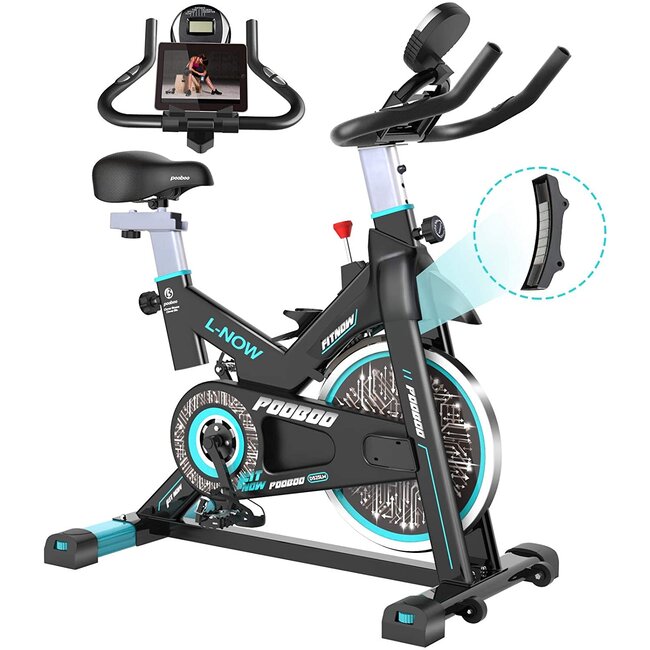 pooboo Magnetic Indoor Cycling Bike, Belt Drive Indoor Exercise Bike,Stationary Bike LCD Display for Home Cardio Workout Bike Training