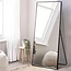 Poshions Full Length Mirror 65''×22''Wall Mounted Mirror Free Standing Mirror with a Stand,Full Body Mirror Dressing Mirror with Aluminum Alloy Thin Frame,Black