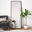 Poshions Full Length Mirror 65''×22''Wall Mounted Mirror Free Standing Mirror with a Stand,Full Body Mirror Dressing Mirror with Aluminum Alloy Thin Frame,Black
