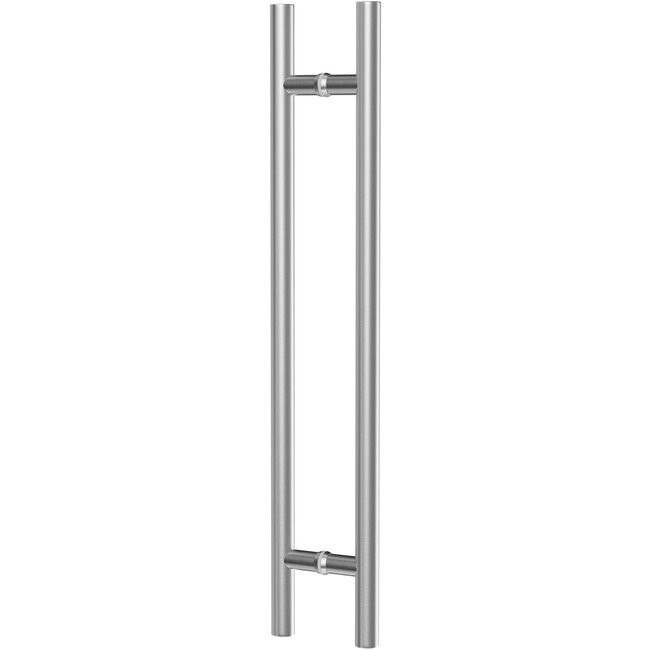 Ranbo 71 inches Solid Standoffs Heavy-Duty Commercial Grade-304 Stainless Steel Push Pull Door Handle/Barn Door Pull Handle/Glass Pull/Shower Pull, Full Brushed Stainless Steel Finish