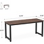 Tribesigns Computer Desk, 63 inch Large Office Desk Computer Table Study Writing Desk Workstation for Home Office, Rustic Brown