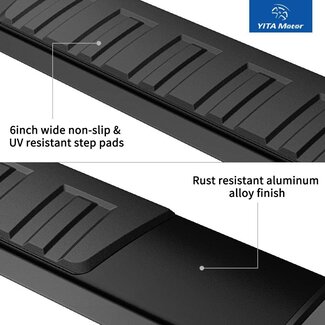 YITAMOTOR 6 inches Running Boards Compatible with 2009-2018 Dodge Ram 1500 Crew Cab, 2010-2024 Ram 2500/3500 Side Step Nerf Bars Side Bars (Including 2019-2024 1500 Classic)