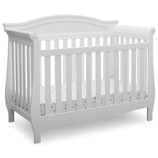 Delta Children Lancaster 4-in-1 Convertible Baby Crib, Bianca White(Pack of 1)