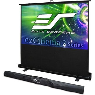 Elite Screens ezCinema 2, 95-inch 16:9 Manual Floor Pull Up Scissor Backed Projector Screen, Portable Home Office Classroom Front Projection w/ Carrying Bag, US Based Company 2-YEAR WARRANTY, F95XWH2