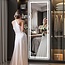 Hasipu Full Length Mirror with Lights, 67" x 20" Tempered Lighted Floor Standing LED Mirror Full Length, Full Body Mirror with Dimming & 3 Color Lighting Square Black