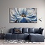 Mofutinpo Large Flower Canvas Wall Art for Living Room Large White Blue Flower Picture Giclee Prints Painting Wall Decor Artwork Ready to Hang for Home Bedroom Wall Decoration Size 29x58