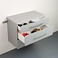 Prepac HangUps 3-Drawer Base Storage Cabinet, Light Gray