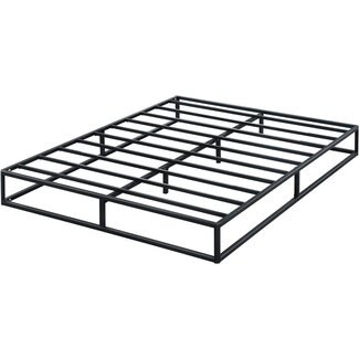 PrimaSleep 9 Inch Modern Metal Bed Frame/Mattress Foundation/Steel Slats/No Box Spring Needed/Sturdy/Queen Size/Black