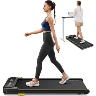 UREVO Walking pad, Under Desk Treadmill for Home Office, Portable Desk Treadmill with Double Shock Absorption Remote Control LED Display, 265 Lb Capacity
