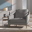 Rivet Alonzo Contemporary Living Room Accent Chair, 39"W,Wood, foam, fabric, metal, Light Grey