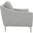 Rivet Alonzo Contemporary Living Room Accent Chair, 39"W,Wood, foam, fabric, metal, Light Grey