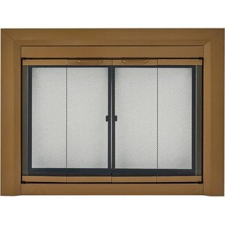 Clairmont Large Heritage Brass Fireplace Glass Door
