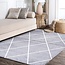JONATHAN Y SEU102F-8 Cole Minimalist Diamond Trellis Indoor Area -Rug Modern Contemporary Casual Easy -Cleaning Bedroom Kitchen Living Room Non Shedding, 8 X 10, Gray/White
