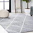 JONATHAN Y SEU102F-8 Cole Minimalist Diamond Trellis Indoor Area -Rug Modern Contemporary Casual Easy -Cleaning Bedroom Kitchen Living Room Non Shedding, 8 X 10, Gray/White