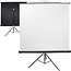 JS JULIUS STUDIO 110" Collapsible White Projector Screen with Stand Kit, 5ft.(W) x 7ft.(H) Foldable & Adjustable Background Backdrop, Aluminum Case, Photo Video, Professional Photography, JSAG666