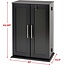Prepac Locking Media Storage Cabinet with Shaker Doors Storage Cabinet, Black