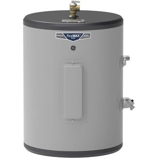 GE APPLIANCES GE Side Port Lowboy Electric Water Heater | 18 Gallon | 240 Volt | Stainless Steel, Gray (GE20L08BAR)