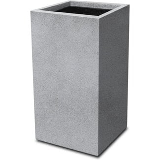 Kante 27.6" H Tall Rectangular Concrete Planter, Modern Square Diameter Plant Pot with Drainage Hole and Rubber Plug for Indoor Outdoor Home Patio Garden, Concrete Gray