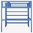 Merax Full Size Metal Loft Bed with 4-Tier Shelves and Storage, Full Loft Bed Frame for Dorm, Boys & Girls, Teens, No Box Spring Needed, Blue