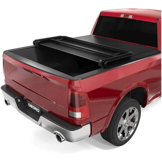 oEdRo Soft Tri-Fold Truck Bed Tonneau Cover Compatible with 2002-2024 Dodge Ram 1500 (Inclu. Classic & New), 2003-2024 Dodge Ram 2500 3500, Fleetside 6.4 Ft Bed w/o Ram Box
