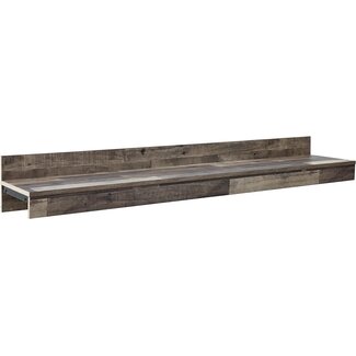 Signature Design by Ashley Trinell Rustic Entertainment Center Bridge, Sold Seperately, Brown with Gray Planked Finish