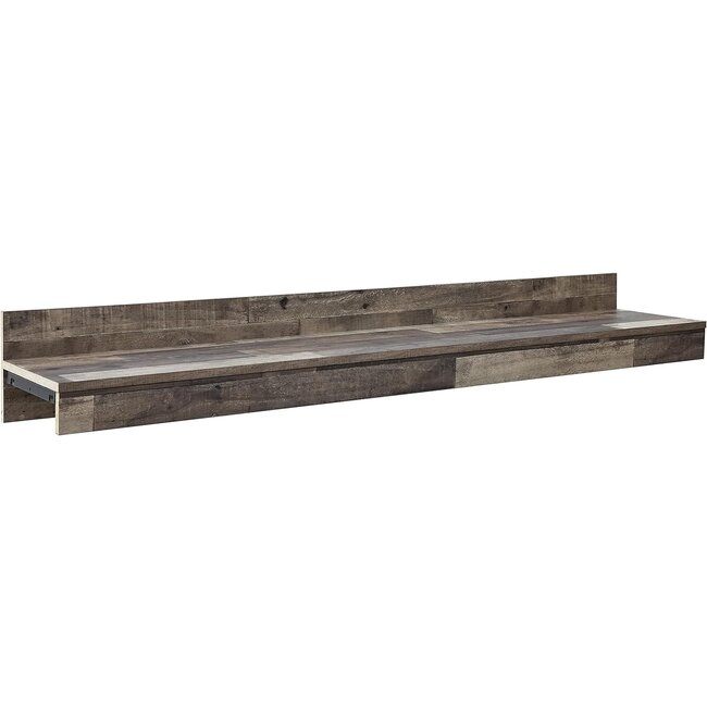Signature Design by Ashley Trinell Rustic Entertainment Center Bridge, Sold Seperately, Brown with Gray Planked Finish