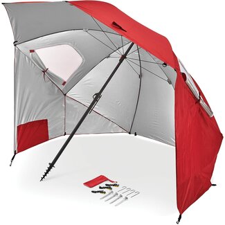 Sport-Brella Premiere XL UPF 50+ Umbrella Shelter for Sun and Rain Protection (9-Foot, Red), Model:BRE01-XL-025-02