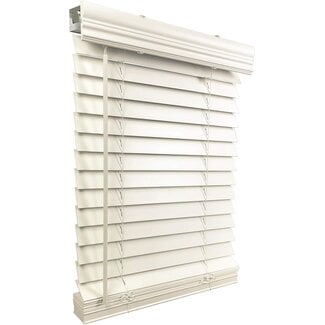 US Window And Floor 2" Faux Wood 70.5" W x 60" H, Inside Mount Cordless Blinds, 70.5 x 60, White