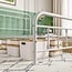 Elegant Home Products Vintage Full Size Bed Frame with Headboard and Footboard Mattress Heavy Duty Metal Platform Bed Frame Steel Slat Support (Full, White)