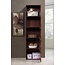 HODEDAH 5 Door Bookcase Cabinet, Mahogany