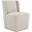 KISLOT Modern Dining Chairs with Casters Upholstered Wingback Single Sofa for Bedroom Waiting Room Kitchen Diningroom, 33.9''H, Linen