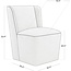 KISLOT Modern Dining Chairs with Casters Upholstered Wingback Single Sofa for Bedroom Waiting Room Kitchen Diningroom, 33.9''H, Linen