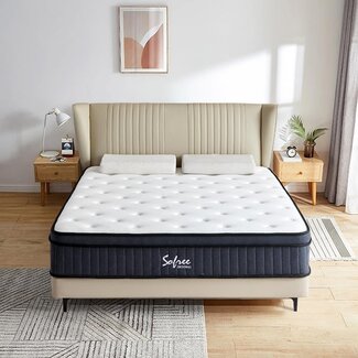 sofree bedding Full Size Mattress, 12 Inch Memory Foam Hybrid Mattress, Full Mattress in a Box for Motion Isolation, Strong Edge Support, Pressure Relief, Medium Firm, CertiPUR-US