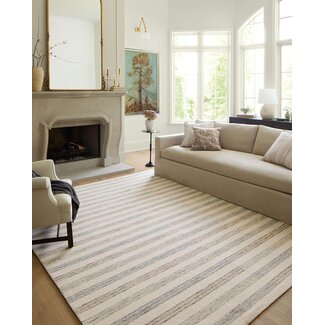 LOLOI Chris Loves Julia Chris Collection CHR-05 Ivory/Slate 7'-9'' x 9'-9'' Area Rug