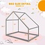 Merax Full Size Bed Frames with Roof for Kids, Montessori Wooden House Shaped, Sturdy Framework, Easy Assembly, No Noise